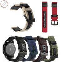 Suitable for Samsung S3 Nylon Strap 22mm Canvas Strap with Real Leather Strap Nylon Jeep Pattern Strap Spot 〖WYUE〗