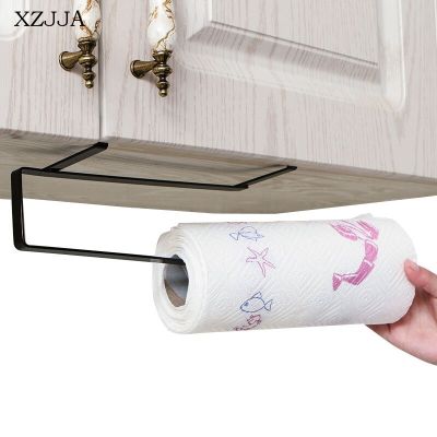 XZJJA Fashion Cabinet Door Iron Storage Rack Towel Hanging Rack Toilet Paper Holders Multi-Function Home Kitchen Accessories Bathroom Counter Storage