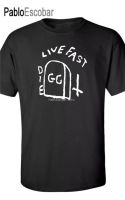 cotton tshirt men summer top tees male tee-shirt Gg Allin Tombstone T-Shirt Live Fast Die Szs-2Xl Graphic Tee Shirt