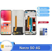 6.6 "ต้นฉบับสำหรับ Realme Narzo 50 4กรัมจอแสดงผล LCD RMX3286หน้าจอสัมผัสแผงที่มีกรอบ Digitizer สมัชชาสำหรับ OPPO Narzo50จอแอลซีดี