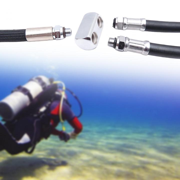 gepeack-อะแดปเตอร์อุปกรณ์เครื่องช่วยดำน้ำดำน้ำดูปะการังอะแดปเตอร์ท่อแรงดันต่ำทองเหลือง