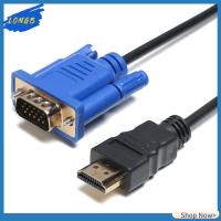 LONGB 1-5m คุณภาพสูงสุด 1080P ครับ ขั้วต่อวิดีโอ แสดงผลออก สายอะแดปเตอร์ AV HDMI เข้ากันได้กับตัวแปลง VGA ชายกับชาย