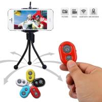 Red  รีโมทถ่ายรูปเซลฟี Wireless Bluetooth phone camera shutter remote control Compatible for all iOS and Android Smartphones devices