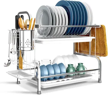 Dish Drying Rack With Drainboard Set 304 Stainless Steel Dish Rack