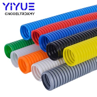 ✙✳ 1M Color Corrugated Tube 6.5mm-20mm Auto Car Harness Insulation Sleeving Pipe Wire Casing