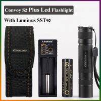 Convoy S2 Plus With Luminus SST40 LED Portable SMO Flashlight For Outdoor Camping Cycling Lighting Hard Light Lantern Torches Rechargeable  Flashlight