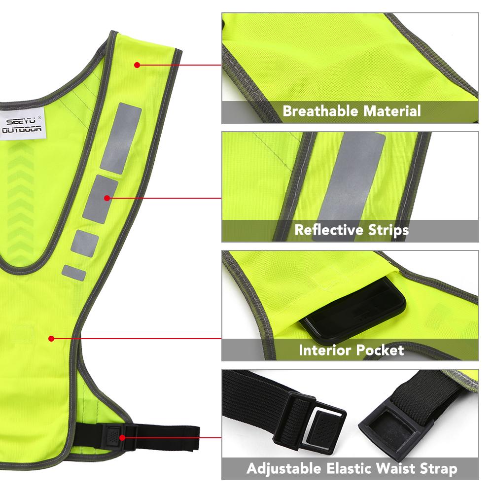 CYCLING REFLECTIVE HI VIS CUFFS STRIPS FLUORESCENT PROTECTION STRAPS CYCLIST 