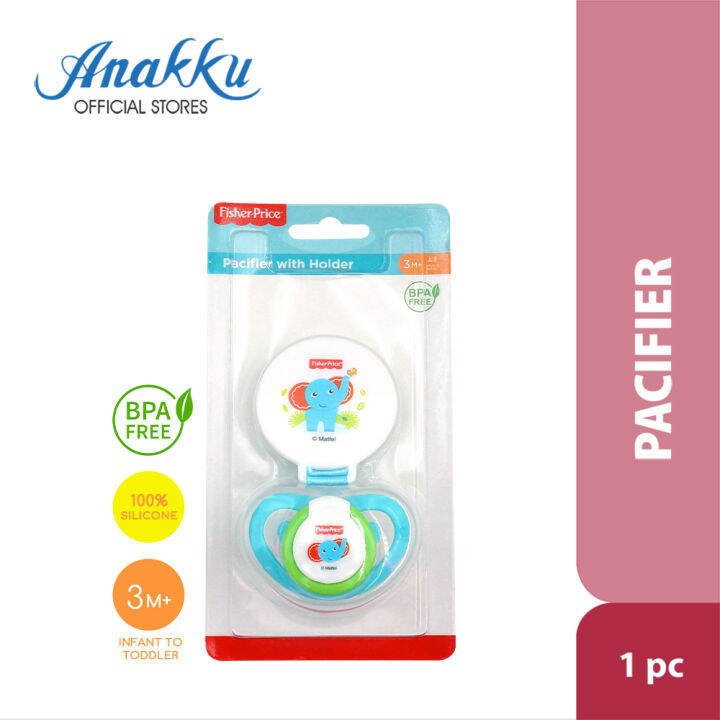 Fisher Price Pacifier with Holder Baby Soother / Dot Puting Jenis Tidur