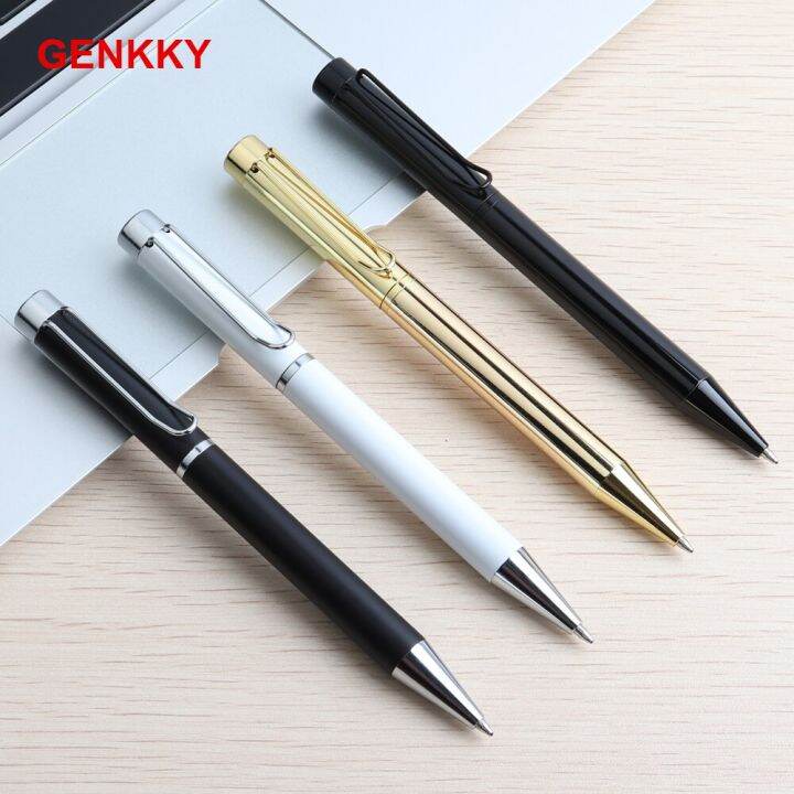 genkky-metal-pen-in-ballpoint-pen-0-7mm-blue-black-refills-ball-promotion-gift-luxury-pen-for-school-office-supplies-pens