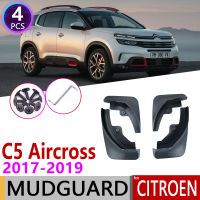 สำหรับ Citroen C5 Aircross 2017 2018 2019 2020 4PCS ด้านหน้าด้านหลังรถ Mudflap Fender Mudguards Mud Flaps Guard Splash Flap อุปกรณ์เสริม