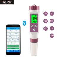 7 In 1 Temp ORP EC TDS ความเค็ม S.G PH Meter ออนไลน์ฟันสีฟ้าทดสอบคุณภาพน้ำ APP ควบคุมสำหรับดื่มห้องปฏิบัติการพิพิธภัณฑ์สัตว์น้ำ