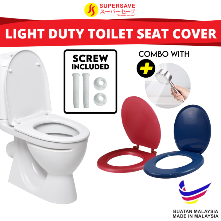 Toilet Bowl Seat Cover Plastic Light Duty WC Cover Seat Penutup Tandas