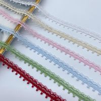 ริบบิ้นผ้าลูกไม้หลากสีสำหรับแต่งขนาดเล็กงานเย็บปักร่มหลากสี5หลาชุดแต่งงานแบบ DIY