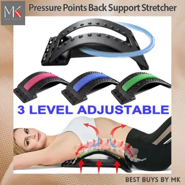 Back Stretcher Multi-Level Lumbar Support Adjustable Back Massager with  Acupressure Points Spine Deck Back Pain Relief Device for Relieving  Herniated