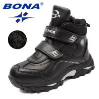 BONA New Arrival Typical Style Children Boots Round Toe Boys Snow Boots Hook &amp; Loop Kids Fashion Sneakers Light Free Shipping