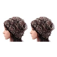 Women Lady Winter Bandana Beanie Turban Head Wrap Band Lace Hat Warm Cap