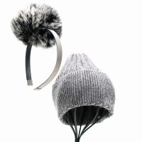 NEW Removable 15cm real fox fur pompom transfer for headband and hats hair accessores and hat children fit for up 2ages