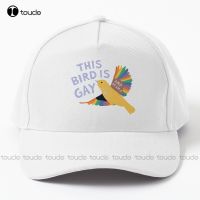 This Bird Is Gay (And So Am I) Baseball Cap funny caps for men Cotton Outdoor Simple Vintag Visor Casual Caps Cotton Denim Caps