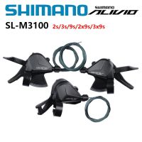 Shimano M3100 2S/3S/9S/2X 9S/3X9s RAPIDFIRE PLUS คันโยกสำหรับจักรยานเสือภูเขา MTB สายรัดสร้อยคอสามสายด้านหน้า