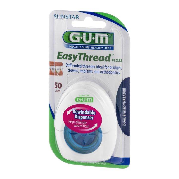 gum-easythread-floss-ไหมขัดฟันชนิดมีหัวเข็ม-จำนวน-50-เส้น-3200b