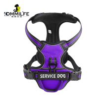 Nylon Adjustable Dog Harness Personalized Reflective Dog Harness Vest Breathable Pet Harness Leash For Small Medium Large Dogs Collars