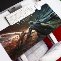 Venom Marvel Cartoon Large Gaming Mousepads Mouse Pad DIY Cute Persian Carpet Laptop Pc Gamer Keyboard Mat XXL Mousepad Edge White Tassel Rubber Table Mat for Pet Locking Edge for Girl