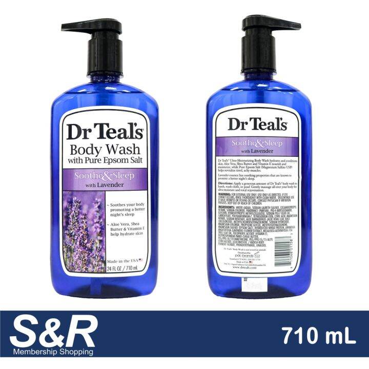 shower gel Dr. Teal's Soothe & Sleep Body Wash With Pure Epsom Salt