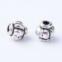 200pc Tibetan Style Alloy Spacer Beads Lantern Cadmium Free Lead Free Antique Silver 4x4mm Hole: 1mm