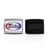 ผ้าพันมือมวย ผ้าพันมือ Fairtex HW2 ผ้าพันมือชกมวย ไนล่อน คอตตอน เบาสบาย แห้งเร็ว สีดำ แฟร์เท็กซ์ Black Hand Wraps Boxing Cotton Nylon Inner Gloves Semi-Elastic