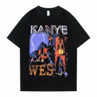 ผ้าฝ้ายแท้Kanye West Essential เสื้อยืดแขนสั้น คอกลม ทรงหลวม พรีเมี่ยม แฟชั่นสําหรับผู้ชาย และผู้หญิง#39; s StreetwearS-  OFH2