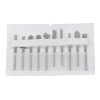 10Pcs HSS Router เครื่องตัดไม้ Bits เหมาะกับชุดเครื่องมือโรตารี่1/8 "3Mm DIY Tool