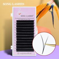 【cw】 SONG LASHES C D curl 8 15mm saving time premade fans V eyelash extensions for and tiro matte soft natur ！