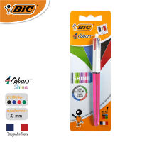BIC บิ๊ก ปากกา 4 Colours Shine in Blister ปากกา 4สี ปากกาลูกลื่น น้ำหมึก4in1 หัวปากกา 1.0 mm.(Pink) จำนวน 1 ด้าม