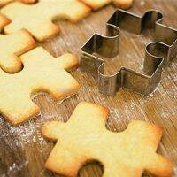 ปริศนารูปร่างตัดคุกกี้ตกแต่งเค้ก Cutters เครื่องมือคุกกี้สแตนเลส Biscoito Moldes Para Galletas