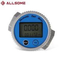 ALLSOME Aluminum Alloy 3-120L/Min Multi-unit LED Digital Flowmeter Liquid Diesel Fuel Gasoline Water Turbine Flowmeter