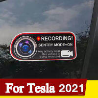 2021 Car Window Sticker For Tesla Model 3 X S Y Car Sentry Mode Recorder Static Sticker Recording Reminder Accessories