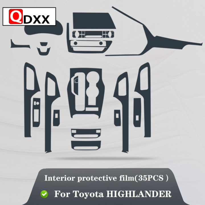 สำหรับ-toyota-highlander-2020-2022ภายในรถคอนโซลกลางโปร่งใส-tpu-ป้องกันฟิล์ม-anti-scratc-ฟิล์มซ่อมอุปกรณ์เสริม
