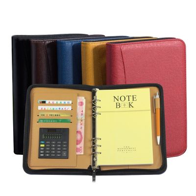 【CW】 A6/A5/B5 Diary Notebook and with Calculator Binder Note Book Business Manager Folder Padfolio Handbook