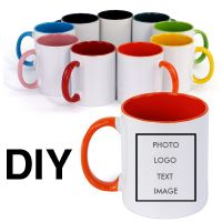 Custom Ceramic Mug Color Inside and Handle Inside Cup DIY Image Ceramic Mug DIY Photo Picture Logo Text Gifts