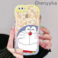 เคส Chenyyka สำหรับ A12 OPPO เคส A11K A7 A5s A12s การ์ตูนโดราเอมอนน่ารักสำหรับผู้ชายและผู้หญิงเนื้อครีมเคสโทรศัพท์โปร่งใสขอบคลื่นเคสซิลิโคนอ่อนชัดเจนกันกระแทก