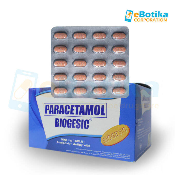Biogesic Paracetamol (20pcs Tablets) Lazada PH