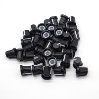 10pcs Black Volume Control Potentiometer Knob Cap Plastic  For 6mm Shaft Hole Potentiometer