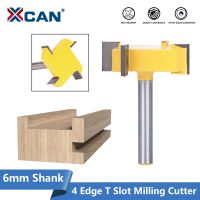 【DT】hot！ XCAN Wood Router Bit 6mm Shank 4 T Type Slotting Cutter Woodworking Industrial Grade Milling