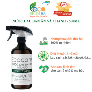 Nước lau kính ECOCARE 500ml tinh dầu sả chanh, lau bàn ăn, lau bếp