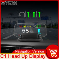 HD C1นำทางรถยนต์ฉาย HUD หัวขึ้นแสดง S Peedometer หลายอินเตอร์เฟซอุปกรณ์เสริมในรถยนต์บนหน้าจอ O Verspeed ปลุก