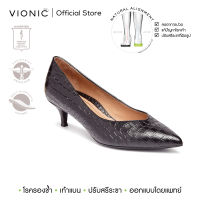 VIONIC รองเท้าส้นสูง รุ่น  JOSIE CROC  สี BLACK รองเท้าผู้หญิง รองเท้าหนัง รองเท้าเพื่อสุขภาพ