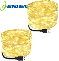 2/5/10M USB ไฟประดับสาย Led หลอดไฟกันน้ำกลางแจ้ง Garlands Festoon ตกแต่งคริสต์มาสสำหรับปีใหม่คริสต์มาสไฟต้นไม้