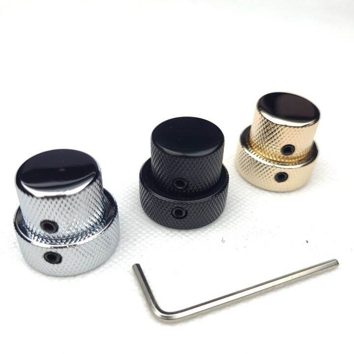 WK-1 PCS Dual Concentric Control Knob For Electric Guitars NC004 CR/BN ...