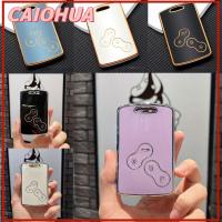 CAIOHUA ปุ่ม4ปุ่ม เคสกุญแจรถ ตัวป้องกันกุญแจ การป้องกันเต็มรูปแบบ ฝาครอบกุญแจ FOB ของใหม่ สีทึบทึบ ปลอกหุ้มกุญแจ สำหรับ เรโนลต์/แปรงปัดน้ำฝน/แคปเจอร์/คลีโอ/โลแกนแกน/Megane/Koleos/ภาพวิวทิวทัศน์ อุปกรณ์เสริมรถยนต์