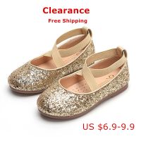 【Love ballet】 LOVIRS Girls Ballet Flats Baby Dance Party Girls Shoes Glitter Children Shoes Bling Bling Princess Shoes Kids Shoes